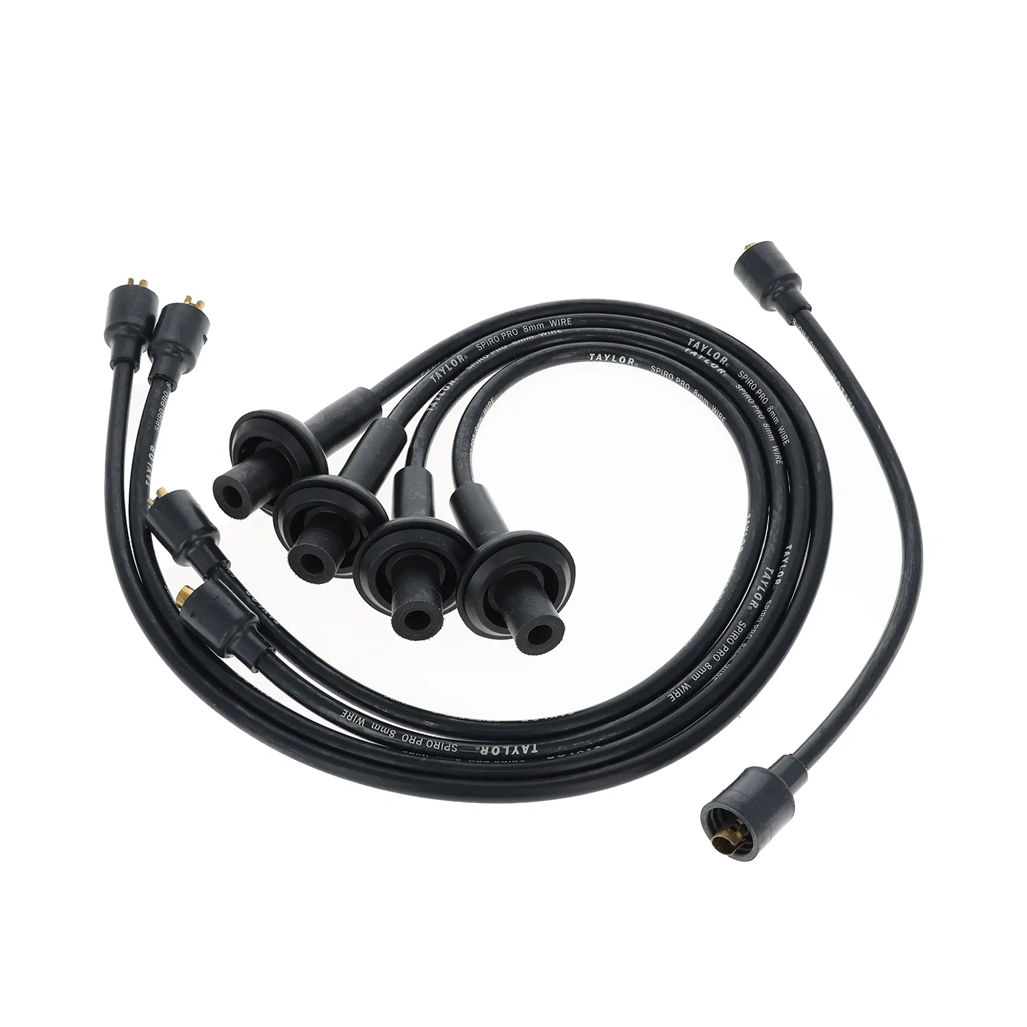 Spark Plug Wire Set Universal 8mm Silicone Spiro Pro 350 ohm_ft Black 74091
